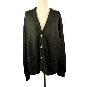 Vintage Carriage Court Cardigan Sweater Womens Black XL grandpacore